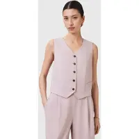 AllSaints Aleida Tri Waistcoat Mauve Chalk Pink Size: 4 | Vests Outlet | Dames | Roze