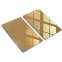 Wallfluent Glazen Snijplanken - Beige Snijplanken Glas - 2 stucks 30 cm x 52 cm - Donkerbeige Snijplanken van Glas - Glazen Keukenplank - Design Glazen Snijplank Keuken - Antislip Glazen Serveerplank
