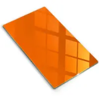 Wallfluent Glazen Snijplanken - Oranje Snijplanken Glas - 30 cm x 52 cm - Oranje Snijplanken van Glas - Glazen Snijplank - Design Glazen Snijplank Keuken - Antislip Glazen Serveerplank