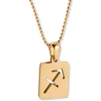 Marama - Ketting Sterrenbeeld Boogschutter - 18K verguld goud - stainless steel - horoscoop - damesketting - ballchain - zodiac - cadeau dames - ketting met hanger