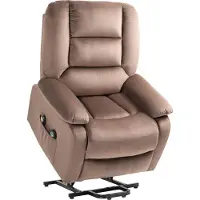 HOMCOM - Relaxfauteuil - met Ligfunctie - Massagefunctie - Bruin