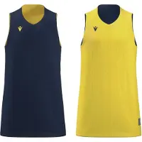 MACRON Idaho Reversible Shirt Kinderen - Marine / Geel | Maat: 11-12 Y