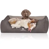 Knuffelwuff Orthopedisch hondenbed Outlander van laser-gewatteerd kunstleer XXL 120 x 85cm