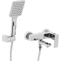 Beliani BALNEARIO - Wandgemonteerde badmengkraan - Zilver - Messing