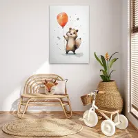 A.S. Création Canvas Cute Raccoon Orange | DD133286