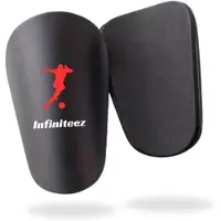 Infinity Infiniteez - Mini Scheenbeschermers voetbal - Ultra Light - One Size - 10x6cm - Mini Shinpads - Scheenbeschermers - Zwart