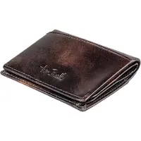 Tony Perotti leren van Gogh Creditcard RFID met creditgeld- en papiergeldvakken, Zwart