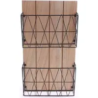 Lafinesse Wandrek met 2 manden Hout/Metaal