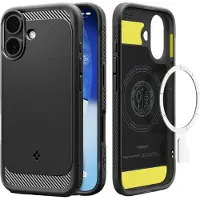 Spigen Rugged Armor Backcover MagSafe voor de Apple iPhone 17 - Matte Black
