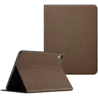 Selencia Riva Bookcase voor de Apple iPad 11 (2025) 11 inch A16 / iPad 10 (2022) 10.9 inch - Mocha Brown