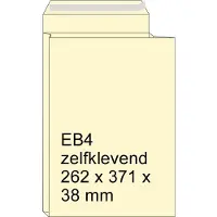 Diversen Zakenvelop met balg crème 262 x 371 x 38 mm - EB4 zelfklevend (125 stuks)
