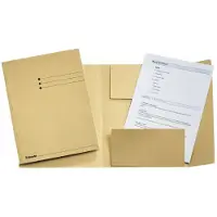 Esselte Manilla 3-Flap Map 1032304 Foolscap Chamois Gerecycled Karton 250 Vel 23,3 x 35 x 2 cm 50 Stuks