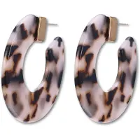 Marama - Oorbellen Carice Bruin - vlindersluiting - subtiel - dames - gemêleerd - ronde oorbellen - hoops - damesoorbellen - oorringen