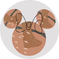 Komar Fotobehang Zelfklevend vlies - Minnie Terra - Afmeting 125 x 125 cm