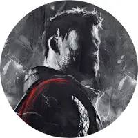 Komar Fotobehang Zelfklevend vlies - Avengers Painting Thor - Afmeting 125 x 125 cm