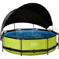 Exit Lime zwembad ø300x76cm met filterpomp en schaduwdoek - groen