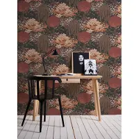 Living Walls Famous Garden - Zwart - Floraal - 393504