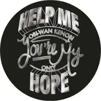 Komar Fotobehang Zelfklevend vlies - Star Wars Help Me Obi Wan - Afmeting 125 x 125 cm