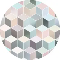 Komar Vliesbehang Zelfklevend vlies - Pastel Deluxe - Afmeting 125 x 125 cm (1 stuk)