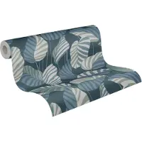 A.S. Création Antigua - Blauw - Planten Behang - 390944