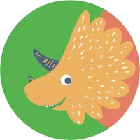 Komar Fotobehang Zelfklevend vlies - Little Dino Trice - Afmeting 125 x 125 cm