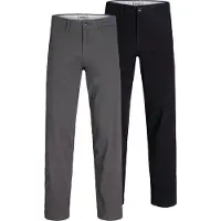Jack & Jones Chino 'JPSTKane Dave' donkergrijs / zwart