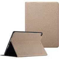 Selencia Riva Bookcase voor de Apple iPad 9 (2021) 10.2 inch / iPad 8 (2020) 10.2 inch / iPad 7 (2019) 10.2 inch - Beige
