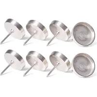 Novaliv 8x kaarsenprikker aluminium platte 10 cm kaarsenhouder voor adventskrans kaarsspeld kerstkrans