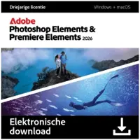 Adobe Photoshop Elements + Premiere Elements 2026 | 1 Gebruiker | 2 Installaties | Windows