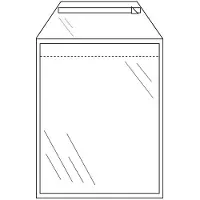 Raadhuis mail envelop transparant 235 x 310 mm - A4 zelfklevend (1000 stuks)
