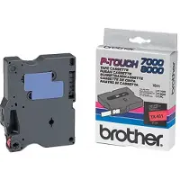 Brother TX-431 tape zwart op rood 12mm x 15m (origineel)