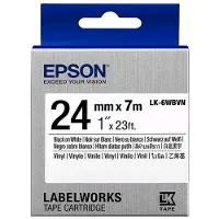 Epson LK-6WBVN tape zwart op wit 24 mm (origineel)