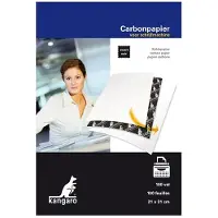 Kangaro carbonpapier - A4+ - 100 vel - zwart