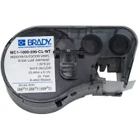 Brady MC1-1000-595-CL-WT tape vinyl wit op transparant 25,4 mm x 6,1 m (origineel)