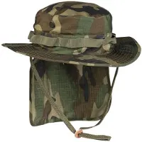 Mil-Tec Bushhoed met nekflap 63 cm / XXL Woodland