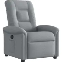 vidaXL Fauteuil verstelbaar stof lichtgrijs