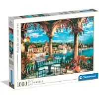 Clementoni - Puzzel - 1000 Stukjes - Balkon Uitzicht op het Comomeer - Puzzel Voor Volwassenen - High Quality Collection