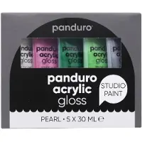 Panduro acrylverf set - 5x 30 ml - glans parelmoer