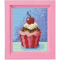 Pixelhobby set met lijst - cupcake