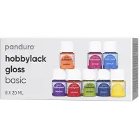 Panduro Hobbylak glans set - 8x 20 ml - basis