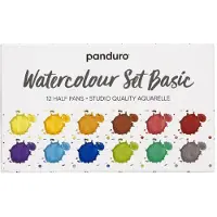 Panduro set aquarelverf - 12 kleuren - basic
