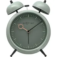 Nextime Golden Hour – Tafelwekker – 15 × 18 × 7 cm – Metaal – Zwart – Stil – Zonder lichtfunctie