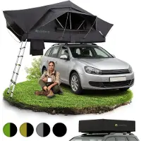 Juskys Daktent Lago - 2-personen - Incl. Matras - Zwart - 140x240 cm