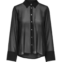 ONLY Onlstar life l/s grace glitter shirt wvn black/the
