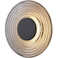 Searchlight Wandlamp Cleo zwart en smoke glas