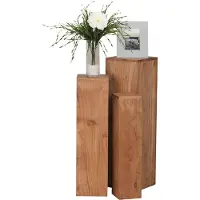 Wohnling Bijzettafelset acaciahout bruin 24x85x24 cm