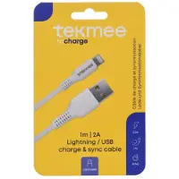 TEKMEE oplaadkabel Lightning USB 1M - kleurrijke speelgoedkabel.