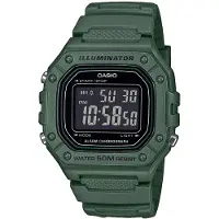 Casio Collection W-218H-3BVEF Horloge - Kunststof - Groen - Ø 41.5 mm