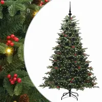 vidaXL - Kunstkerstboom - Groen - 180 - cm - PVC - en - Metaal - en - Plastic