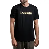 Cressi T-SHIRT MAN ZWART/GEEL S